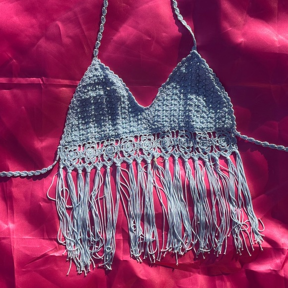 Y2K Sky Blue Halter Top 🦋☁️ - Picture 3 of 4